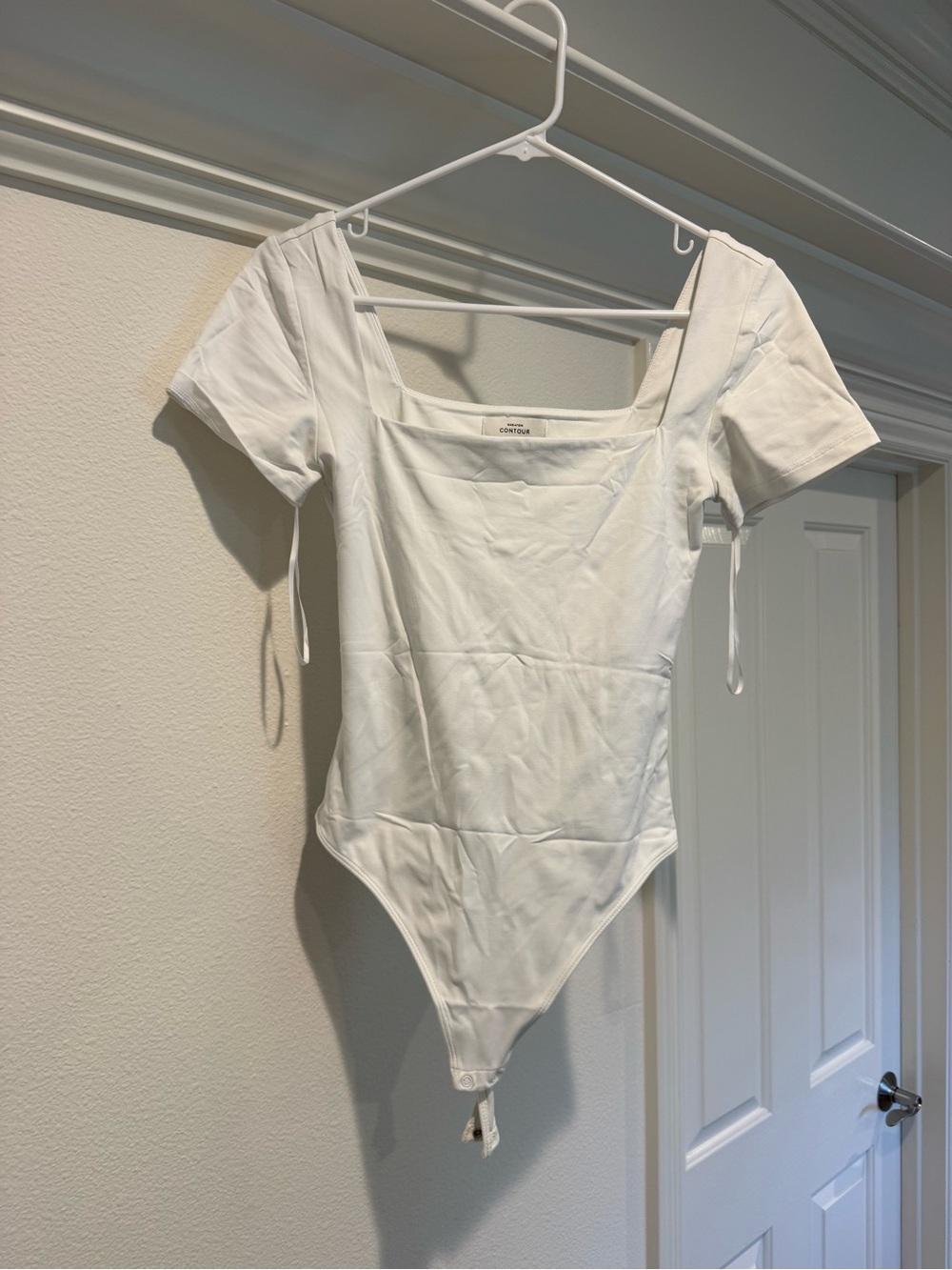 Babaton White Square-Neck Kids Bodysuit